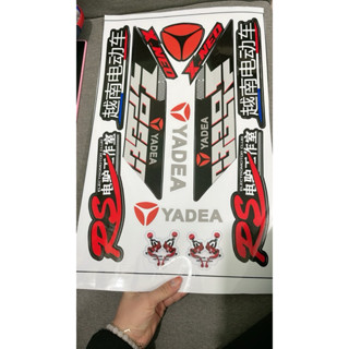 Tem YADEA kèm tem Rs chữ trung dán xe điện ( 1 năm không bong)