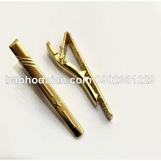 Kẹp cà vạt cho bảo vệ, kẹp đính sao vàng đồng