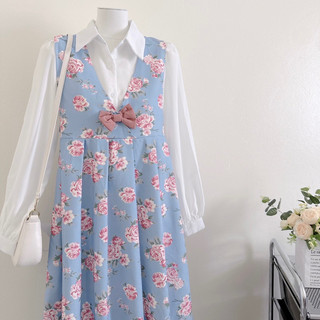 (Ảnh shop chụp ) Đầm hoa xếp ly cổ V dáng dài 𝐃𝐨𝐫𝐲’𝐬 𝐂𝐥𝐨𝐬𝐞𝐭