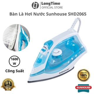 Bàn ủi hơi nước sunhouse SHD2065 phun hơi mạnh mẽ là công suất lớn 1600w phù hợp nhiều loại vải tự ngắt điện sau 30s