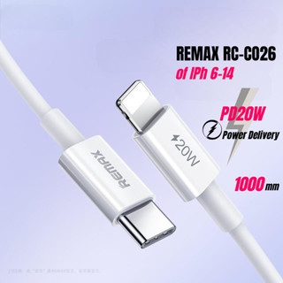 Dây sạc 20w Remax RC-CO26 dành cho điện thoại nhà táo từ 6-14, hỗ trợ sạc nhanh 30 phút tương đương 50% pin