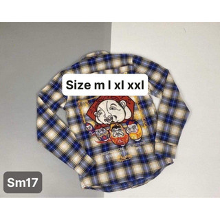 Sơ Mi Kẻ Thêu Hình Hot