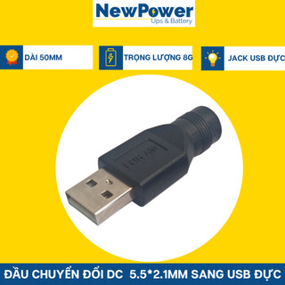 Đầu chuyển đổi DC 5.5x2.1mm sang USB ĐỰC