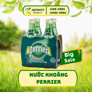 Nước khoáng thiên nhiên chai thủy tinh có ga - KHÔNG HƯƠNG LIỆU hiệu Perrier dùng xông mặt, giải khát,...