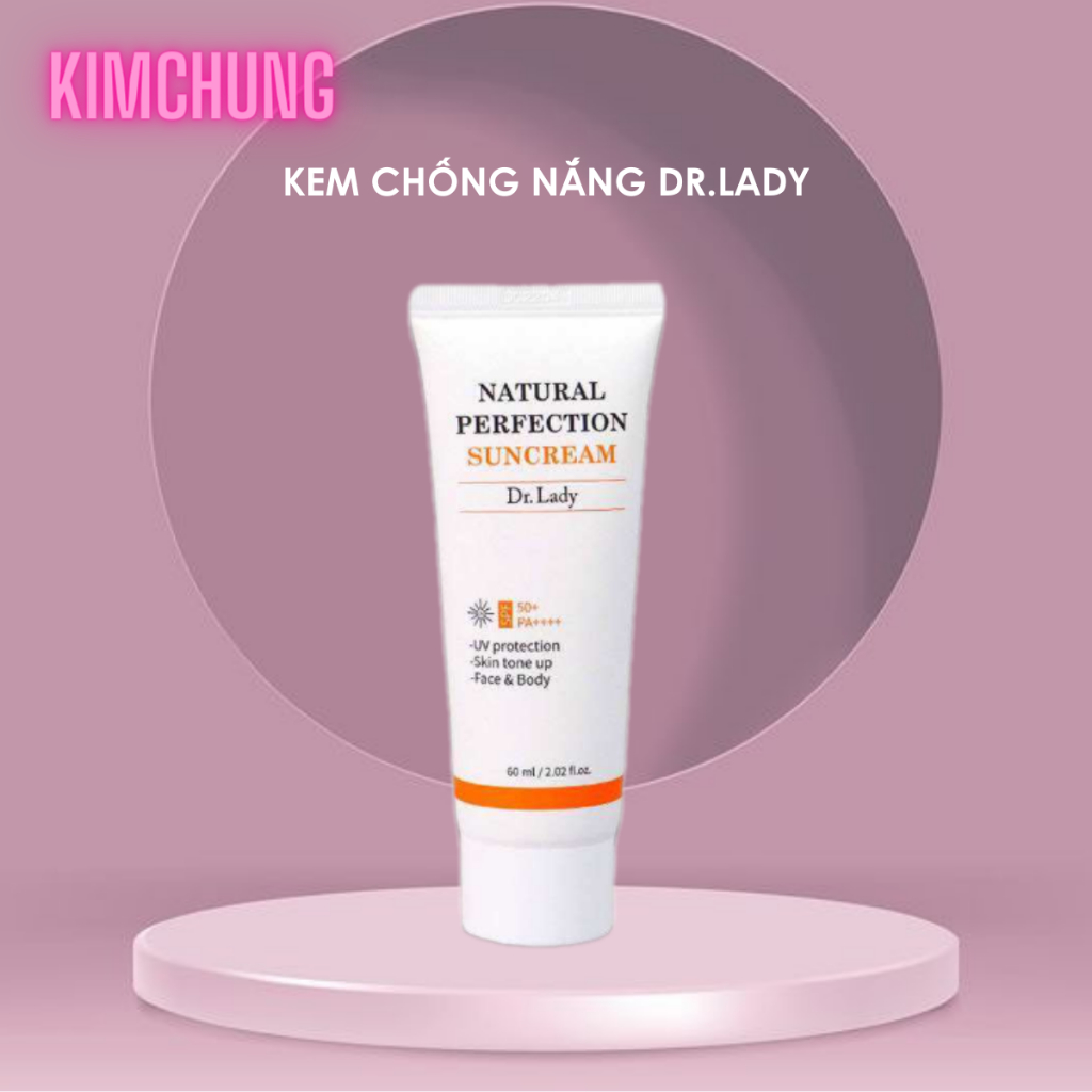 Kem chống nắng Dr Lady SPF 50+/ PA++++Nâng tone,giúp kiềm dầu siêu đỉnh,ko bết dính, hợp mọi loại da 60ml