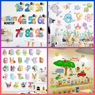 [Sale_Sốc] Decal dán tường Chữ cái, Số và Tiếng Anh - tranh dán tường cho bé