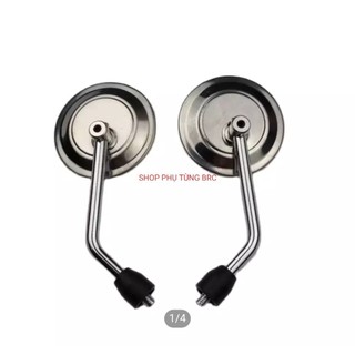 Gương chiếu hậu cầu lồi INOX loại nhỏ 8 li gắn các loại xe CUB.