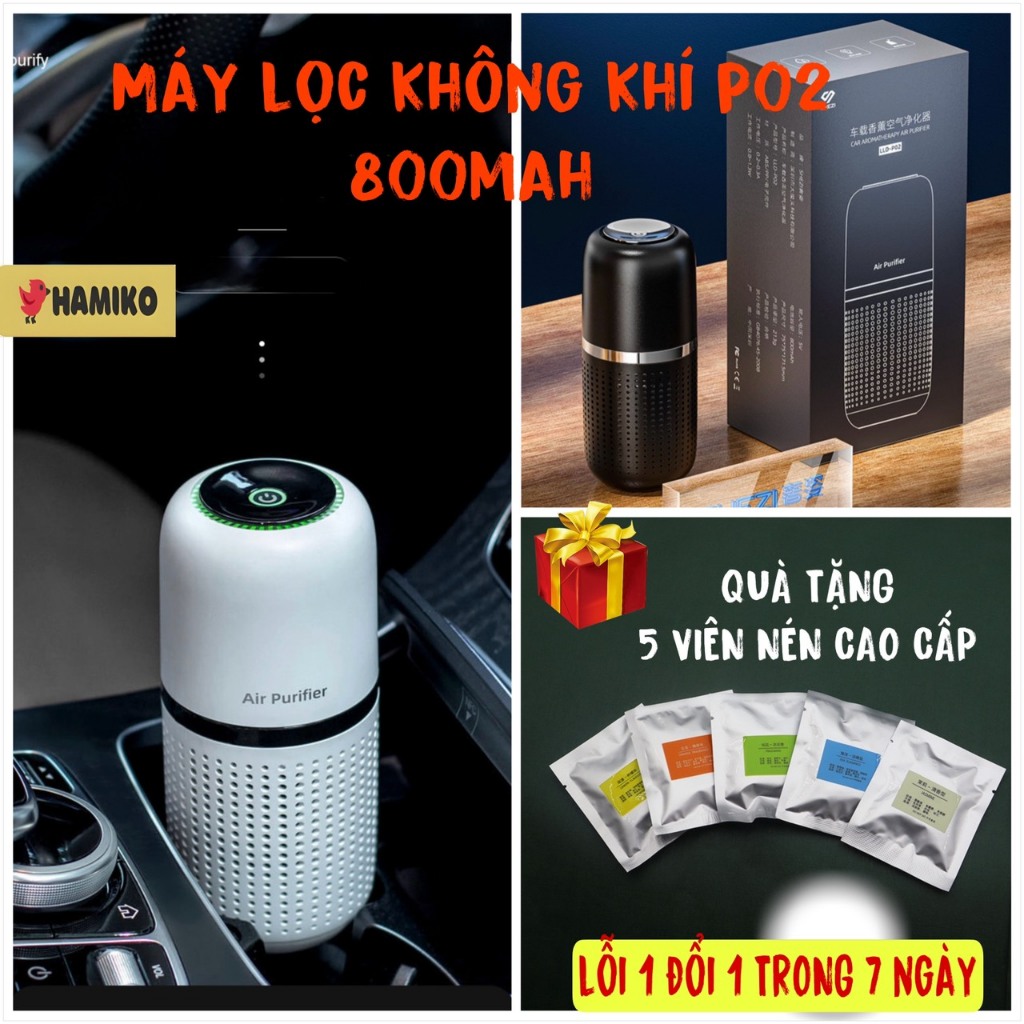 Máy lọc không khí ô tô cao cấp Ari Purifier, Làm sạch không khí ô tô, khử khuẩn vào tạo ion âm. Hàng chính hãng..vv