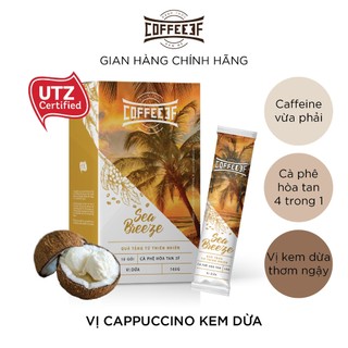 Sea Breeze - Cà phê hoà tan cafe kem dừa - Coffee 3F (Hộp 10 gói x 16g)