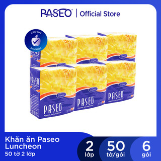 Combo 6 gói khăn ăn Paseo Luncheon 50 tờ 2 lớp cao cấp