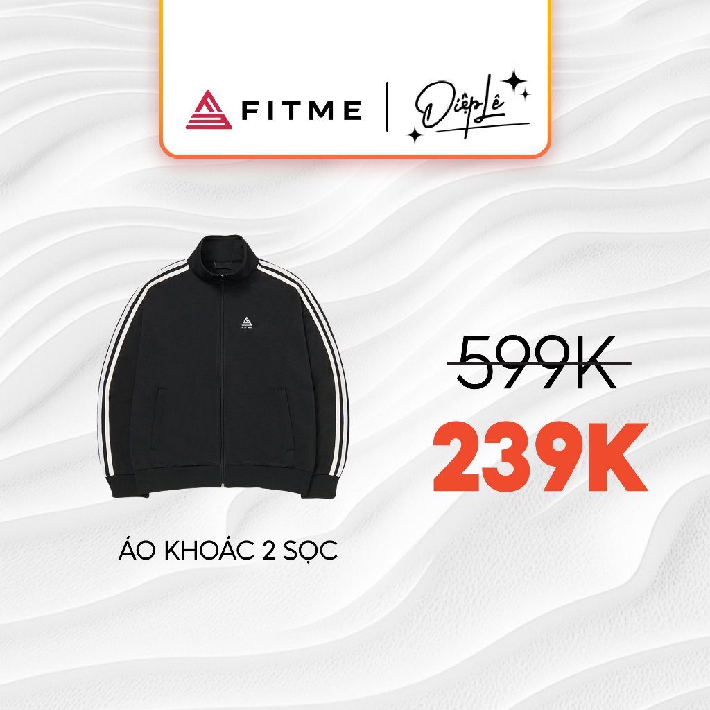 Áo khoác thể thao Fitme Distinction 2 sọc nam nữ thun poly dày dặn đứng form - AJK2S | BigBuy360 - bigbuy360.vn