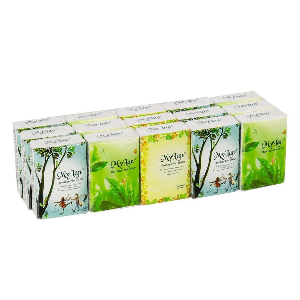 Set 15 gói giấy bỏ túi Mylan ( 1 tờ - 4 lớp , 8 tờ - gói) chuẩn hàng công ty mylan