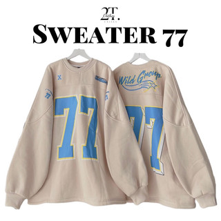 Áo Sweater Form Rộng Nỉ bông 77 Unisex