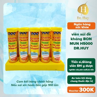 Viên sủi tăng đề kháng bổ sung Vitamin C - Thực phẩm bảo vệ sức khỏe DRHUY Vitamin C H5000 hương cam(20 viên/ tuýp)