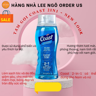 Dầu gội và sữa tắm 2-in-1 Coast Classic scent