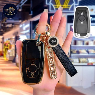Ốp Bọc Vỏ Chìa Khóa Ô Tô Các Dòng Ford Ranger, Everest, Explorer, Fiesta, Territory - Móc Khóa