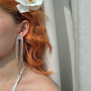 Hoa tai đá dài dự tiệc E328 Choker Club