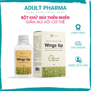 Wings up - Bột khử mùi hôi nách, phèn chua khử hôi nách, hôi chân, giảm tiết mồ hôi của Cỏ Mềm Homelab 25g