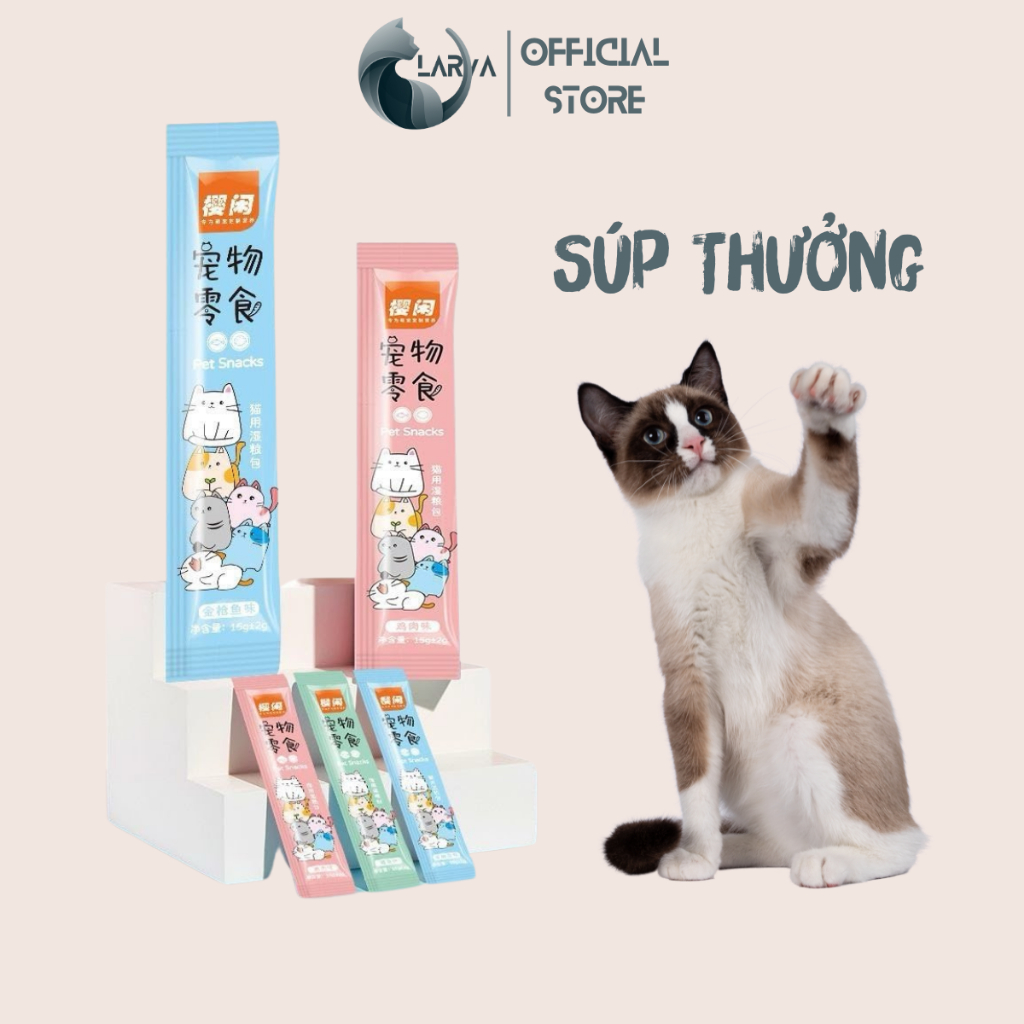 Combo 100 thanh Súp thưởng Shizuka cho chó mèo thanh 15g