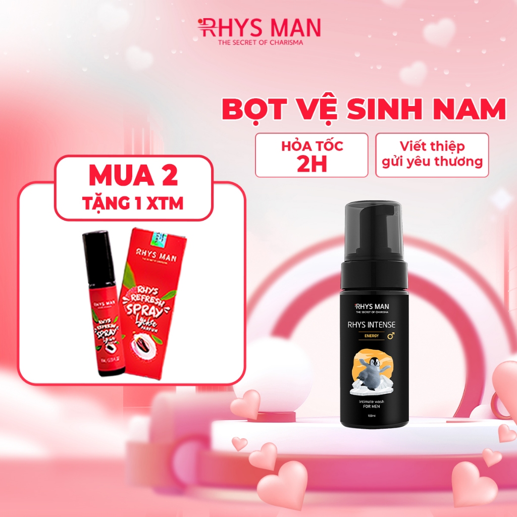 Bọt vệ sinh nam giới RHYS MAN Rhys Intense 100ml