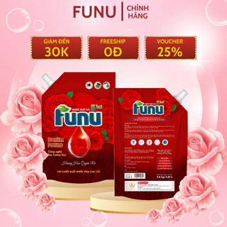 Túi nước giặt xả Funu cao cấp 3.6 kg đậm đặc hương nước hoa cao cấp, lưu hương 24h, an toàn cho da