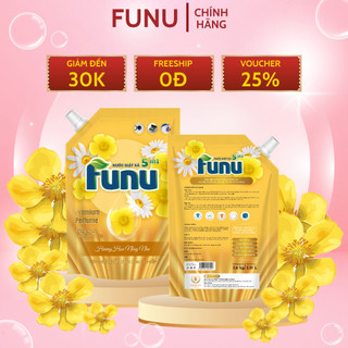 Túi nước giặt xả Funu 3.6kg hương nước hoa cao cấp, giặt sạch ngăn tái bám, lưu hương 24h