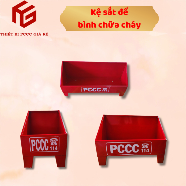 Kệ sắt để bình chữa cháy, kệ để bình chữa cháy 4kg, 8kg, 3kg, 5kg tiện dụng chắc chắn
