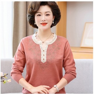 Áo Len Nữ Trung Niên Kiểu Đẹp Phong Cách Hàn Quốc AL73 - Hàng Quảng Châu Cao Cấp