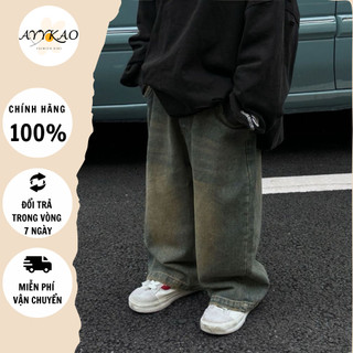 Quần Jeans Dáng Suông Ống Rộng Phong Cách Hàn Quốc Cho Bé Q15 - Ayykao