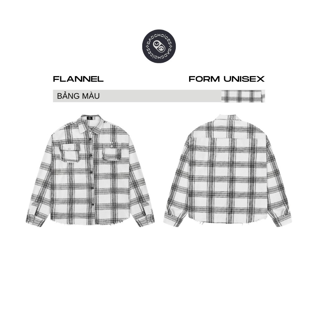 Bad Choices | Áo sơ mi Nam Flannel TORN SHIRT kẻ sọc caro form Unisex