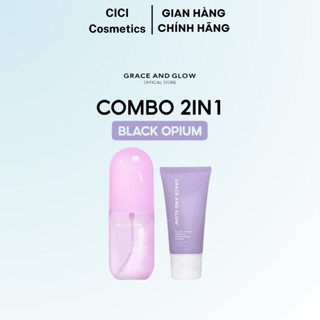 Combo Lăn khử mùi và Xịt dưỡng tóc Grace and Glow Black Opium 50ml+ 100ml 5925-01&5924-02
