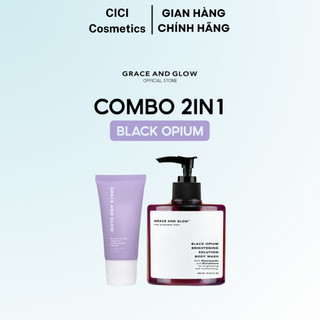 Combo sữa tắm và lăn khử mùi grace and glow black opium giúp da sáng mịn đều màu 400ml + 50ml 5921-01&5925-01