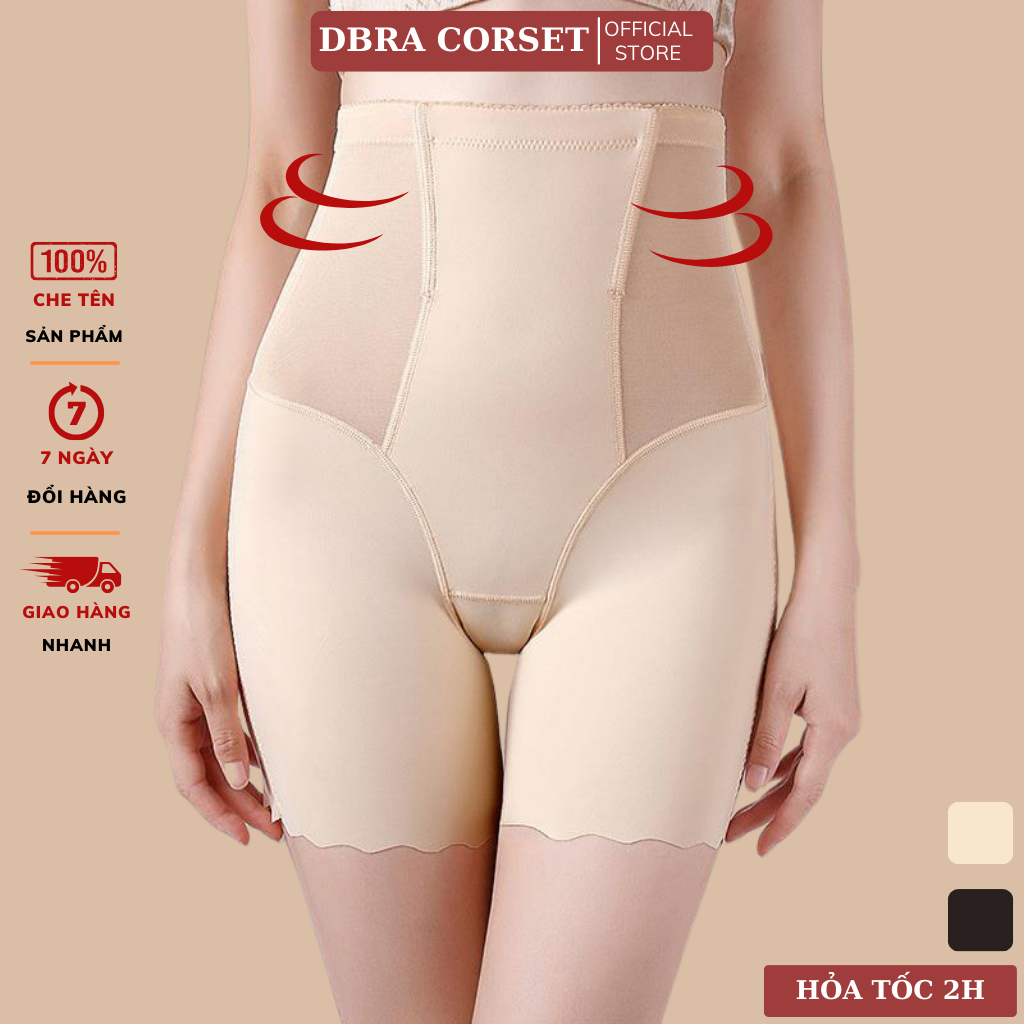 Quần Gen Nịt Bụng Cạp Cao DBRA CORSET Định Hình Eo Thon Gọn Có Nẹp Chống Cuộn - GB.18