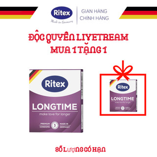 Độc quyền livetream- Bao cao su Ritex hộp 3 chiếc
