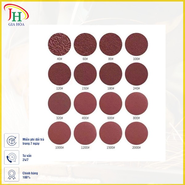 Giấy Nhám Tròn Giấy 125mm (100pcs/ hộp)