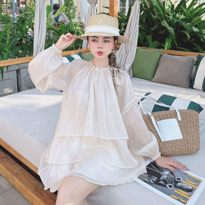 Set tơ babydoll Athena(gồm áo+quần)