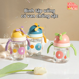 Bình tập uống nước chống sặc hình chong chóng đáng yêu cho bé