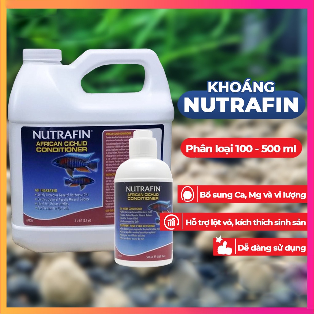 Khoáng Tép Nutrafin Cichlid 100ml -500ml Chuyên dùng cho Tép Lạnh, Tép Màu, Tép Sula
