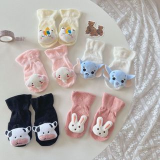 Tất Vớ Hình Thú Chống Trơn Trượt Cổ Cao Cho Bé Trai Bé Gái