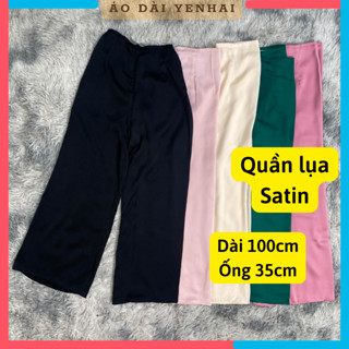 Quần lụa Satin mặc kèm áo dài cách tân