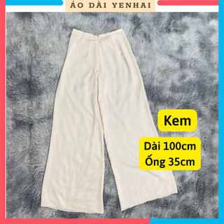 Quần lụa Satin mặc kèm áo dài cách tân