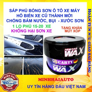 Sáp đánh bóng sơn xe ô tô - phủ bóng ô tô nano wax - đánh bóng sơn xe oto chống nước bẩn,hạn chế bụi bẩn