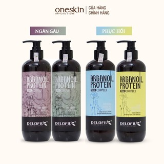 Cặp dầu gội xả Delofil Arganoil Protein 500ML