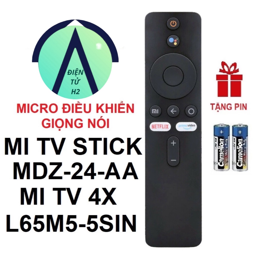 Remote điều khiển Xiaomi Mi TV STICK  (Micro điều khiển giọng nói CHÍNH HÃNG -  Tặng pin)