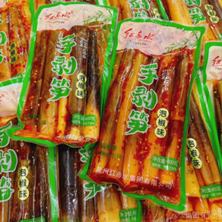 Măng nguyên vỏ ngâm tứ xuyên cay giòn gói 400gr