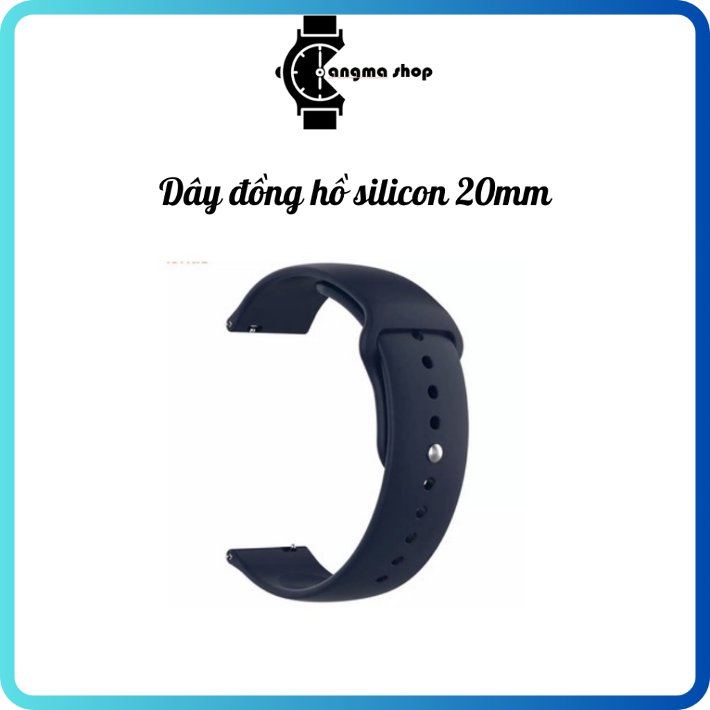 Dây đồng hồ silicon 20mm, 22mm