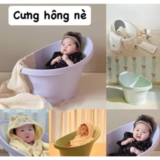 sẵn Chậu tắm - Thau tắm cho bé Việt Nhật. Thau tắm Oval Hokori Việt Nhật