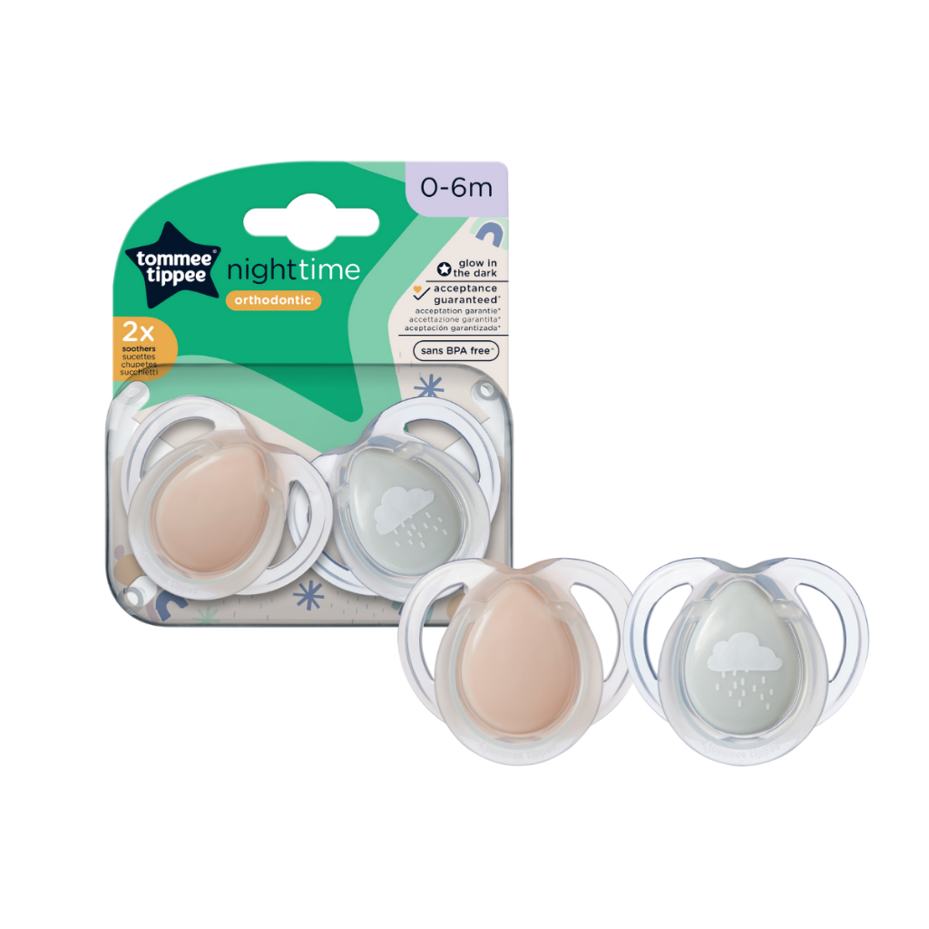 COMBO Ty Ngậm Dạ Quang Tommee Tippee Night Time 0-6m & Bình Sữa Ty Siêu Mềm Tự Nhiên Tommee Tippee Natural Start 150ml