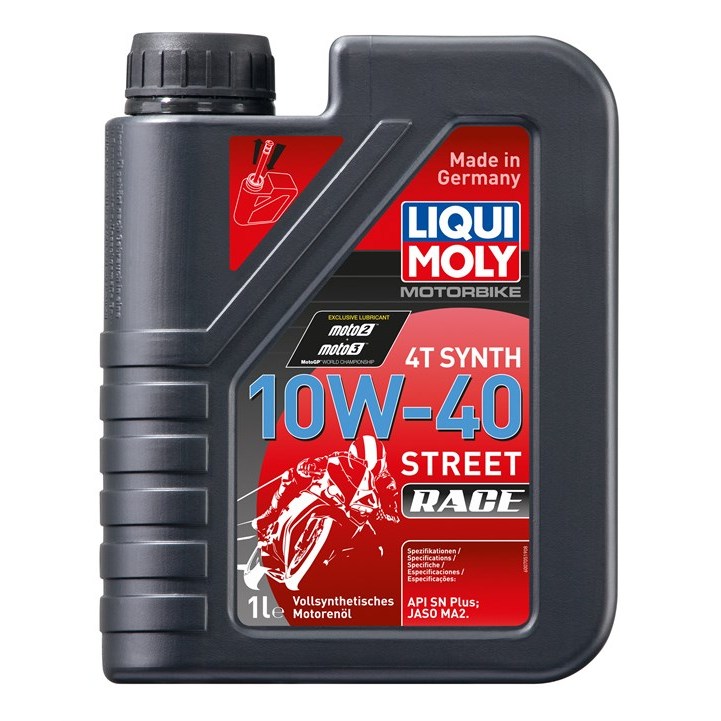 NHỚT LIQUI MOLY MOTORBIKE 4T SYNTH 10W40 STREET RACE LIQUI MOLY 20753 1LIT