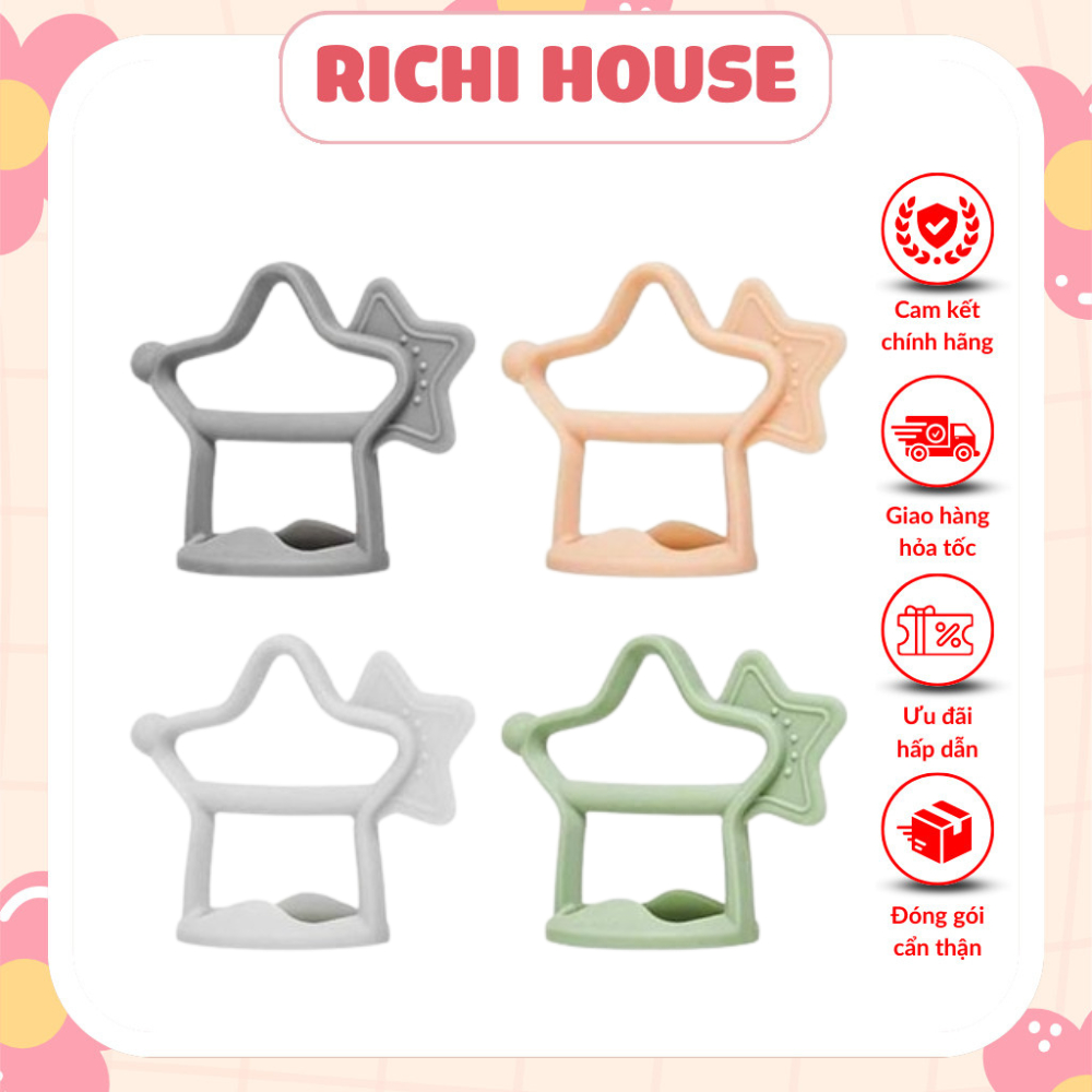 Gặm Nướu Moyuum Hình Ngôi Sao Hàn Quốc, Có Quai Cầm Chống Rơi, Cho Bé 3m++